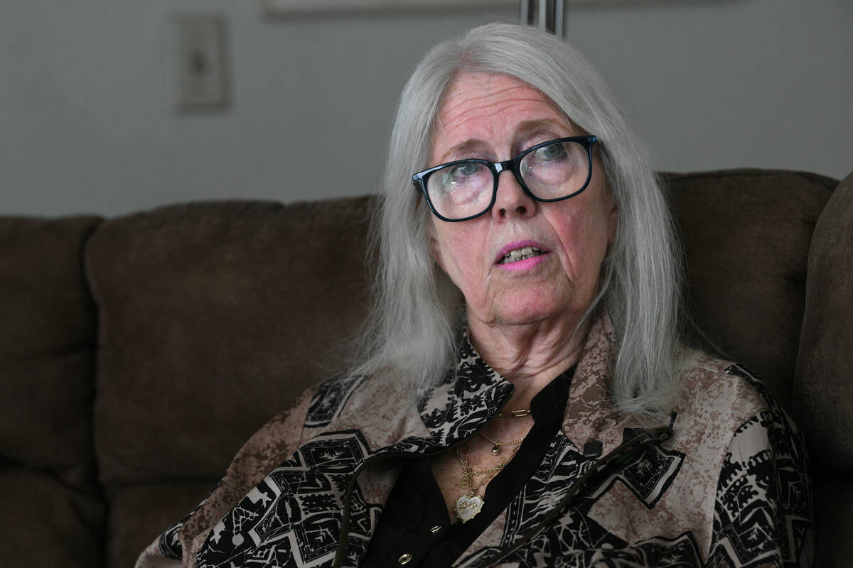 Sundae Schor talks Monday, Oct. 19, 2026, in Bullhead City, Arizona, about her experience growi ...
