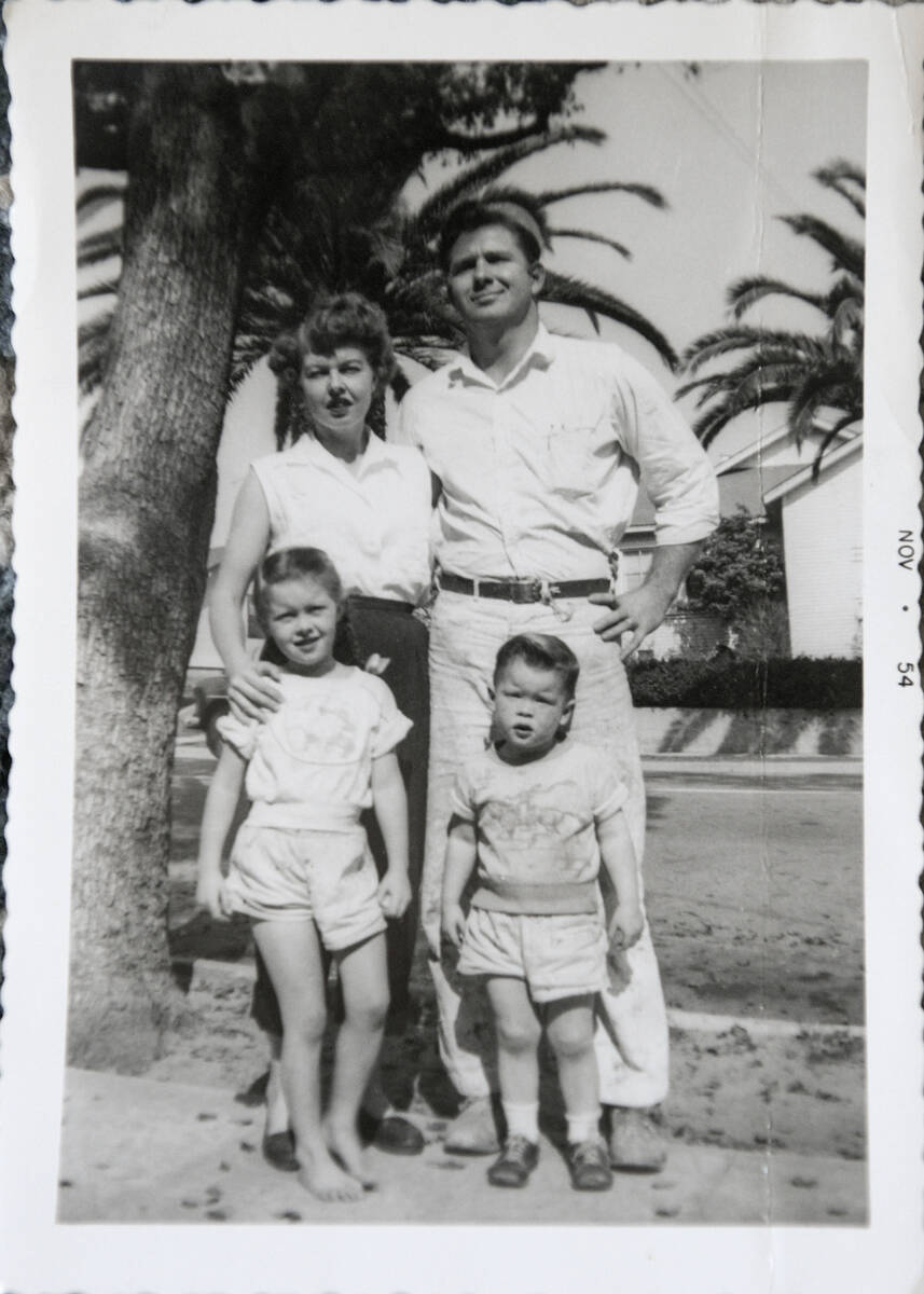 In this circa 1954 photo, Sundae Schor, left front, is seen with her brother, John, mother, Mau ...