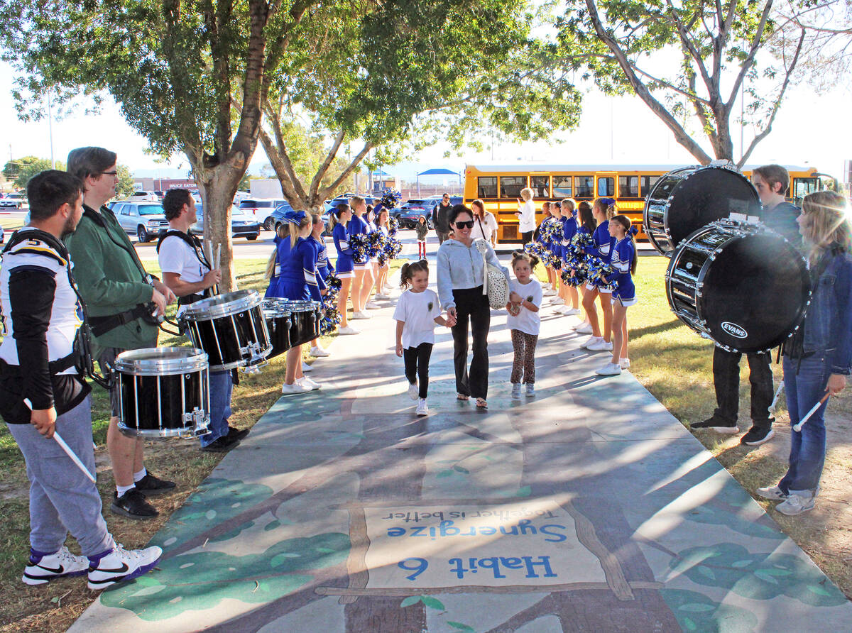 Ron Eland/Boulder City Review Cristin Kennedy and her daughters Laya and Eva, like many other s ...