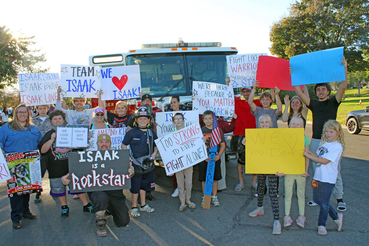 Photos by Ron Eland/Boulder City Review Around 100 people turned out Monday to honor 12-year-ol ...