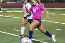 Photo courtesy Chad Schoop Boulder City High School girls soccer star Savanna Starley brings t ...